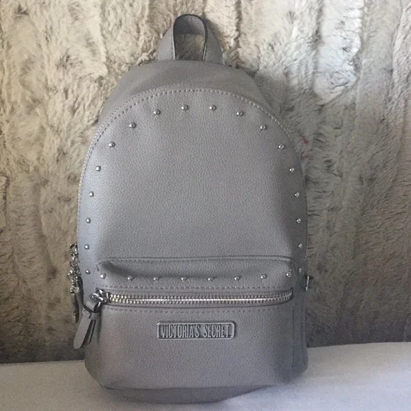 Victoria’s Secret Gray Faux Leather Backpack VICTORIA main image 2